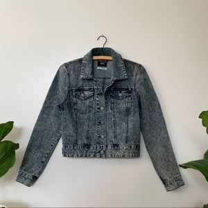 Cropped Acid Wash Denim Jacket - BDG (UO)